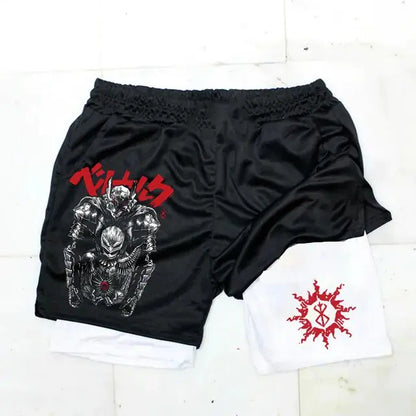 Anime Berserk Quick Dry Performance Multiple Pockets Sports Short