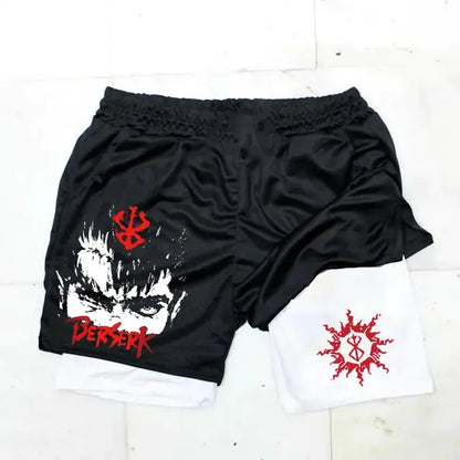 Anime Berserk Quick Dry Performance Multiple Pockets Sports Short