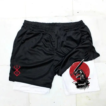 Anime Berserk Quick Dry Performance Multiple Pockets Sports Short